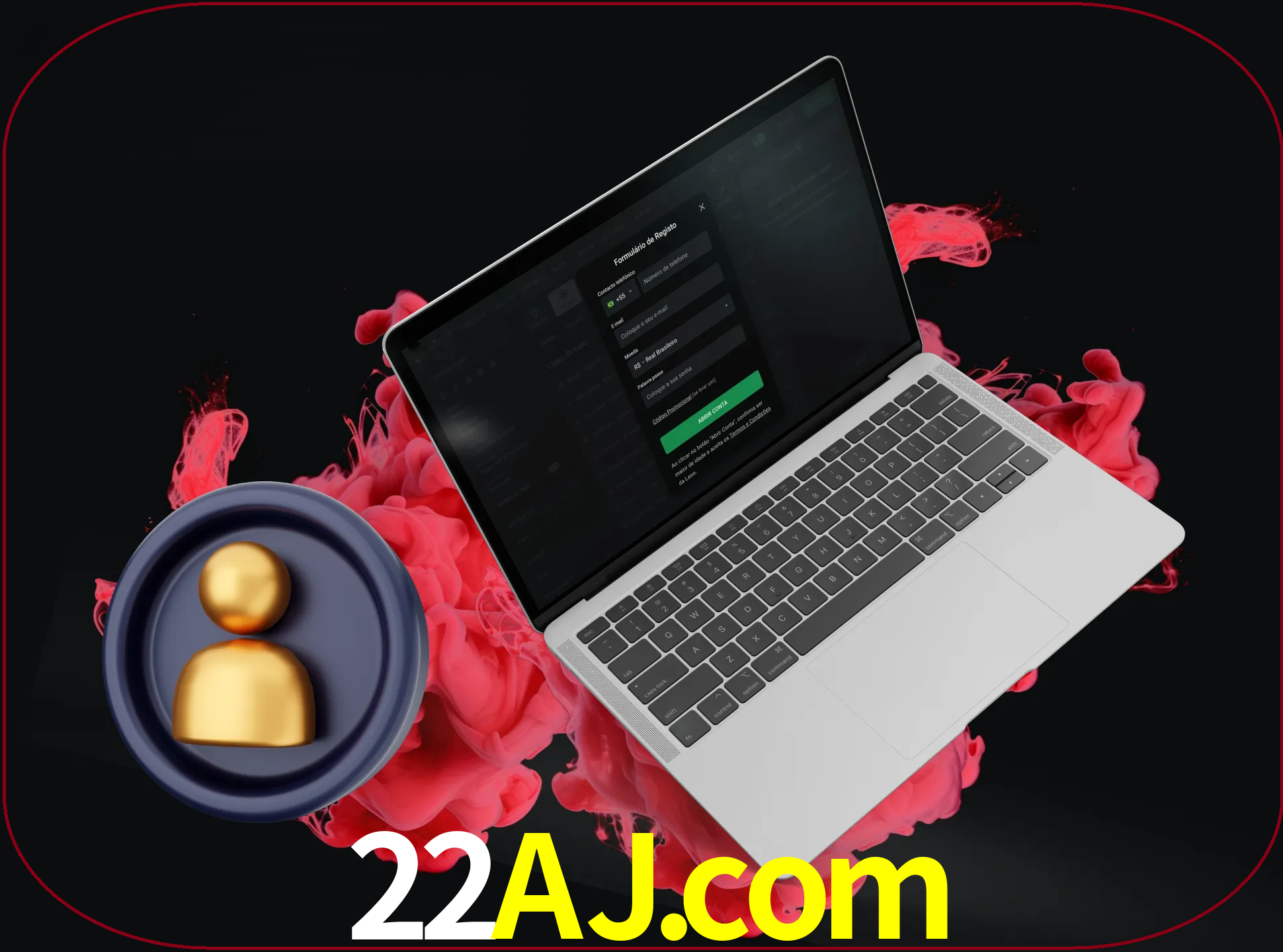 No cabeçalho do site 22aj, clique no botão que o levará a um formulário especial onde terá de introduzir as suas informações actuais.