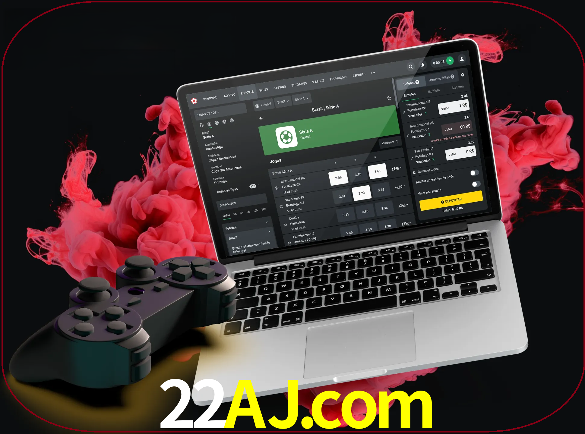Visite a secção especial de jogos de vídeo em 22aj para descobrir em que jogos pode apostar e ganhar muito dinheiro.