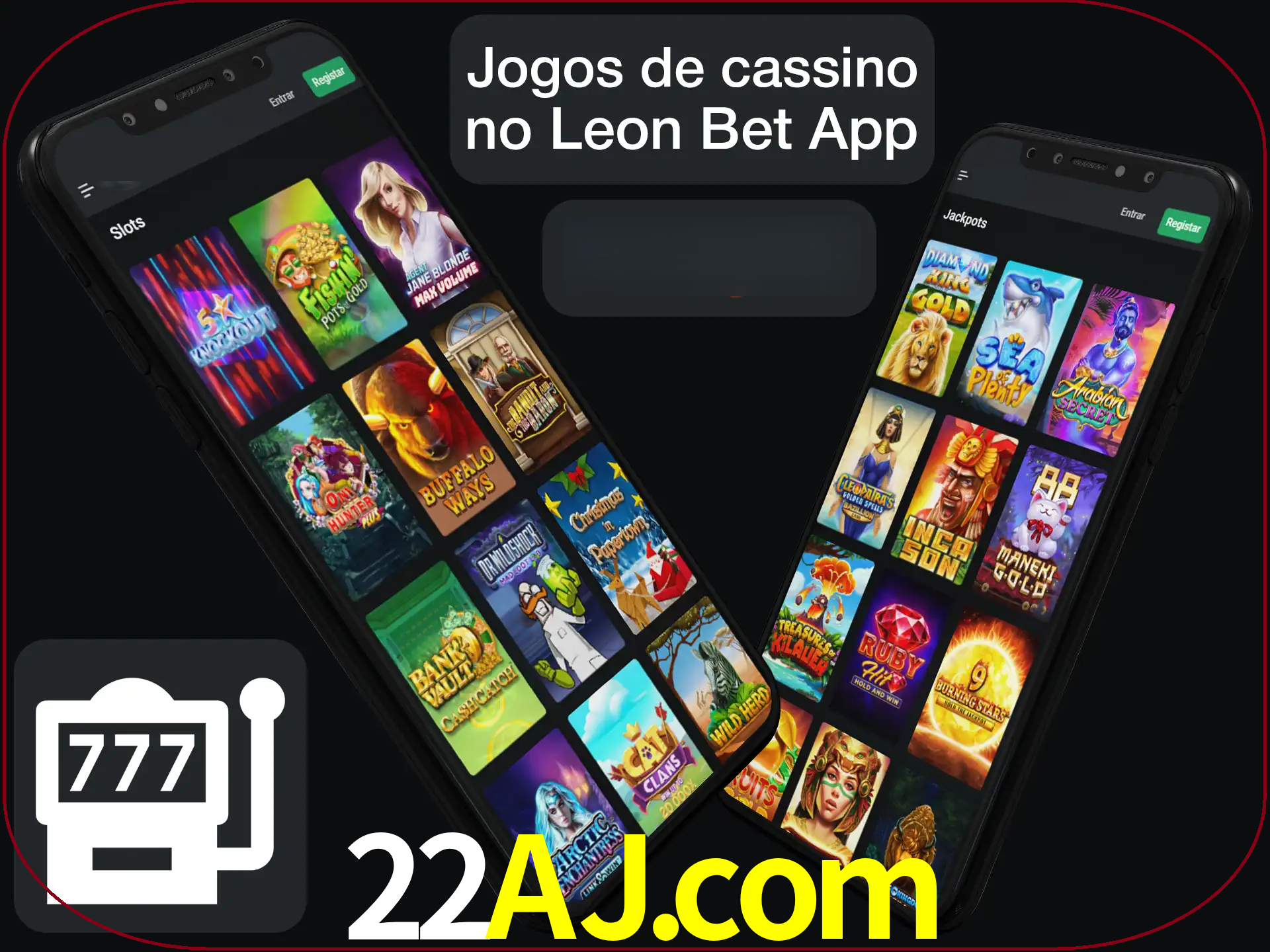 Escolha quais jogos de cassino jogar no app.